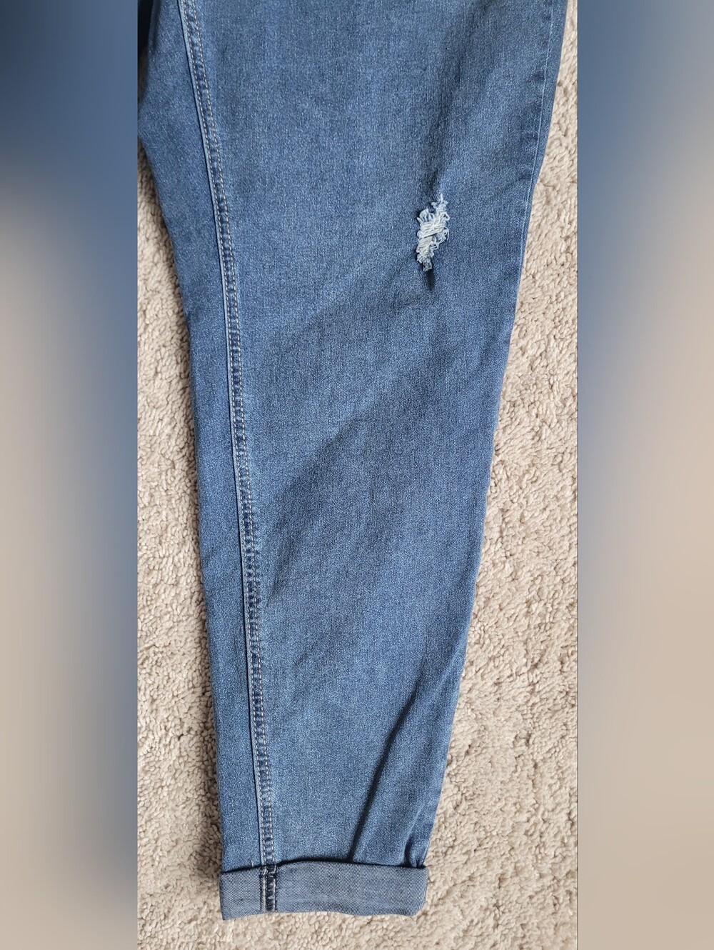 Bloomchic pull-on ombre ankle cuffed jeans, elastic waistband, size 16 - Picture 7 of 7